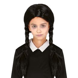Spökflicka Barnperuk Svart med Flätor