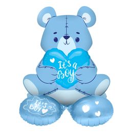 Folieballon Bjørn It's a Boy Blå