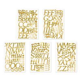 Bildspel - Stickers Bokstäver Guld Metallic