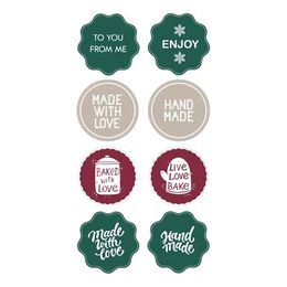 Stickers Jul med Text