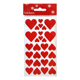 Klistremerkehjerter Rød