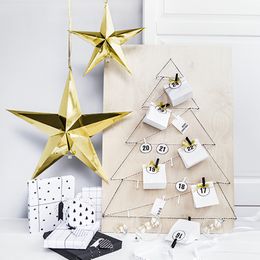 Bildspel - Stjärna i Papp Guld Metallic