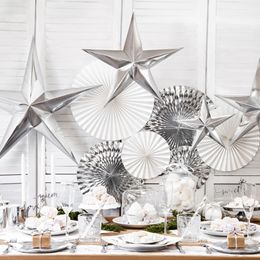 Lysbildefremvisning - Stjerne i Pap Sølv Metallic