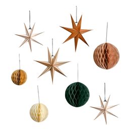 Tähdet ja Hunajakenno Riippuva Joulukoriste