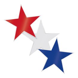 Stjerner Rød/Hvid/Blå Dekorationer