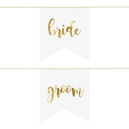 Stolsdekorationer Bride & Groom Vita