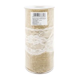 Bildspel - Stolsrosett i Säckväv med Spets