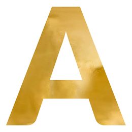 Lysbildefremvisning - Stor Speilbokstav Gull