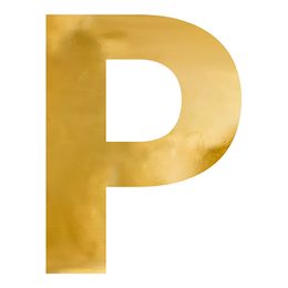 Lysbildefremvisning - Stor Speilbokstav Gull