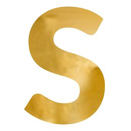 Lysbildefremvisning - Stor Speilbokstav Gull