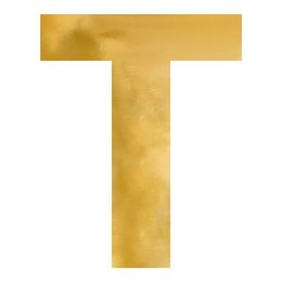 Lysbildefremvisning - Stor Speilbokstav Gull