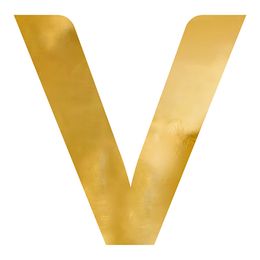 Lysbildefremvisning - Stor Speilbokstav Gull