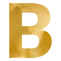 Lysbildefremvisning - Stor Speilbokstav Gull