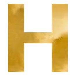 Lysbildefremvisning - Stor Speilbokstav Gull