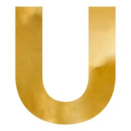 Lysbildefremvisning - Stor Speilbokstav Gull