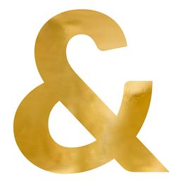 Lysbildefremvisning - Stor Speilbokstav Gull