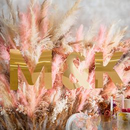 Lysbildefremvisning - Stor Speilbokstav Gull