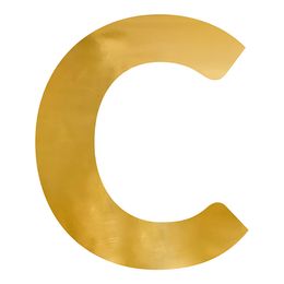 Lysbildefremvisning - Stor Speilbokstav Gull