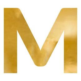 Lysbildefremvisning - Stor Speilbokstav Gull