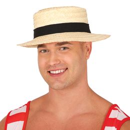 Lysbildefremvisning - Stråhat med Sort Bånd