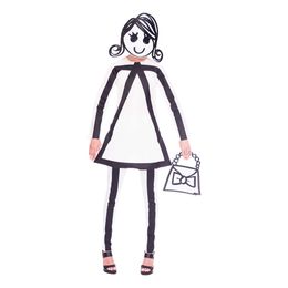 Strekfigur Dame Karnevalskostyme