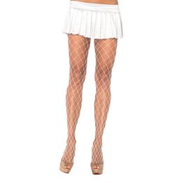 Strumpbyxor Fisknät Vita Deluxe