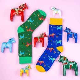 Bildspel - Strumpor med Dalahästar