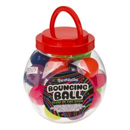 Bildspel - Studsbollar Glow in the Dark i Burk