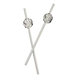 Sugerør med Diskokuler Sølv