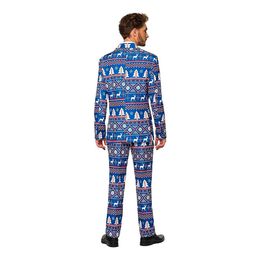 Lysbildefremvisning - Suitmeister Christmas Blue Nordic Jakkesæt