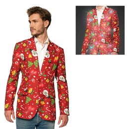 Bildspel - Suitmeister Christmas Red Icons Light Up Kavaj