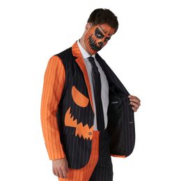 Lysbildefremvisning - Suitmeister Jack-O Pinstripe Black Jakkesæt