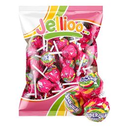 Super Gum Lollipop Strawberry Økonomipakke