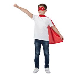 Bildspel - Superhjälte Cape med Mask Röd Barn