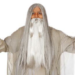 Superpitkä Parta Harmaa