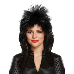 Svart 80-tals Peruk