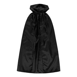 Bildspel - Svart Cape med Huva för Barn