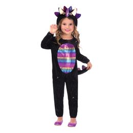 Svart Dinosaur Barn Karnevalskostyme