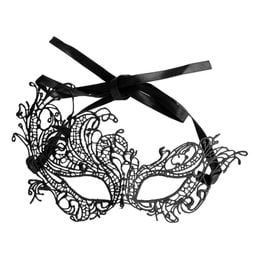 Lysbildefremvisning - Svart Øyemaske i Blonder