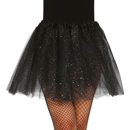 Svart Tyllkjol med Glitter