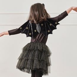 Bildspel - Svart Tyllkjol med Guldstänk för Barn