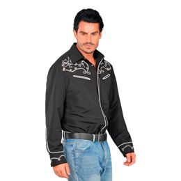 Bildspel - Svart Western Skjorta Herr