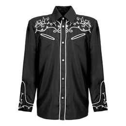 Bildspel - Svart Western Skjorta Herr