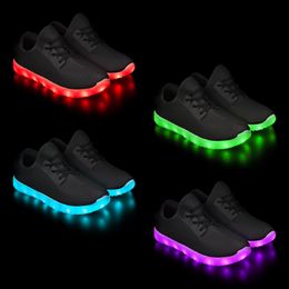 Bildspel - Svarta LED Skor för Barn