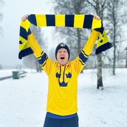 Bildspel - Sverigehalsduk Randig Tre Kronor