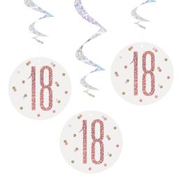 Swirls 18 Vit/Roséguld