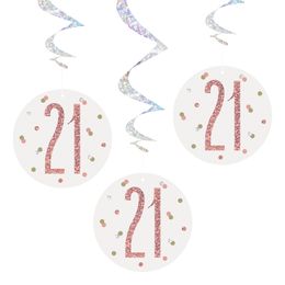 Swirls 21 Vit/Roséguld