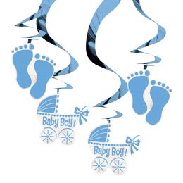 Swirls Baby Boy Blå