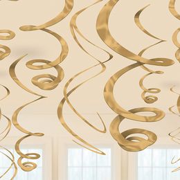 Swirls Guld Takdekoration