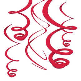 Swirls Rød Loftsdekoration